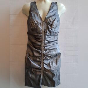 Vintage Y2K Early 00's Jessica McClintock Metallic Mini Dress Sz 6